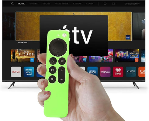 LEFXMOPHY Silicone Cases for Apple TV Remote Case 2021-2024 4K Siri 2nd 3rd Generation - Cover Skin for AppleTV Control 2-Pack Green and Blue Glow...