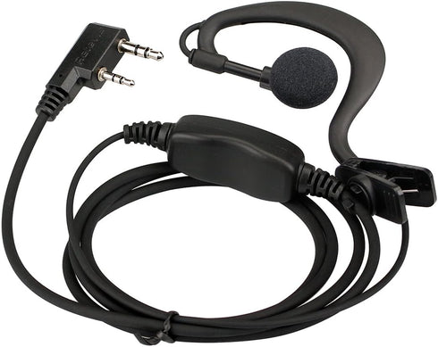 Retevis 2 Way Radio Earpiece, C-Type Earhook Headset with Mic, 2 Pin, for RT22 RT68 RT21 H-777 RT27 RT19 RB26 RB45,Compatible with BAOFENG UV-5R B...