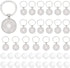 DICOSMETIC 20Pcs Keychain Cabochon Settings Blanks Bezel Trays Charm 25mm Round Trays for Keychain Blanks Trays for Photo Resin Alloy Keyring with...