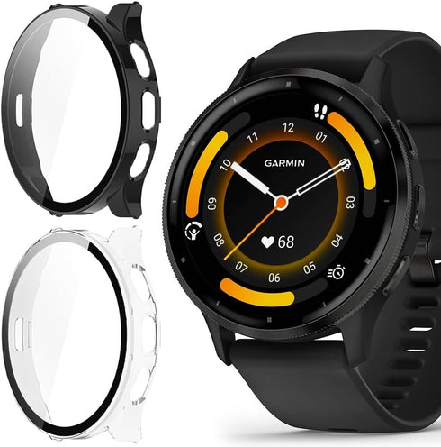 Compatible for Garmin Venu 3S Case, Lamshaw Hard PC Case with Screen Protector Compatible for Venu 3S 41mm / Venu 3 45mm Smartwatch (Venu 3 45mm, ...
