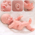 10 Inch Newborn Reborn Baby Doll and Clothes Set Washable Realistic Soft Silicone Sleeping Baby Doll with Beautiful Flower Pattern Jumpsuit and Ha...