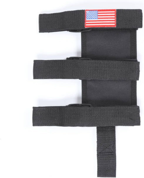 Adjustable Roll Bar Fire Extinguisher Mount Holder 3 lb for Jeep Wrangler Unlimited CJ YJ LJ TJ JK JKU JL JLU 4XE,Black with USA Flag Pattern...