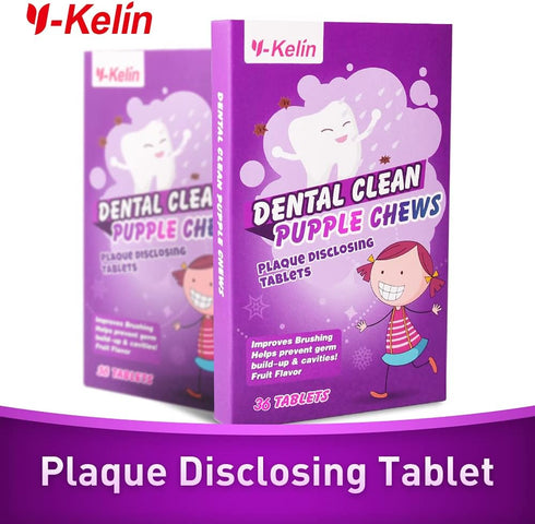 Dental Plaque Disclosing Tablets for Kids & Adults - Showing Plaque by Changing Color - Helps Teach Brushing Habits for Clean Teeth - 36 Count...