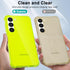 for Samsung Galaxy S23 Case Clear, Neon Bright Vibrant Color, Transparent Jelly Protective Silicone Phone Case for Women Girly Cute, Thin Slim Sof...