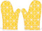 Oven Mitts, 2 Pack 10.6" X 6.7" Cotton Oven Mitt Pot Holders, Non-Slip 392°F Heat Resistant Oven Mits Kitchen Gloves Potholders for Cooking Baking...