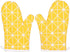 Oven Mitts, 2 Pack 10.6" X 6.7" Cotton Oven Mitt Pot Holders, Non-Slip 392°F Heat Resistant Oven Mits Kitchen Gloves Potholders for Cooking Baking...