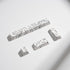 4pcs Keycaps, White Topographic Keycaps PBT Keycap Cherry Profile Dye-Sublimation Space Bar 6.25U ESC Enter Custom Keycap Set for Mechanical Keybo...