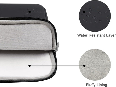 RAINYEAR 13 Inch Laptop Sleeve Soft PU Leather Case Water Resistant Padded Cover Bag Compatible with 2021 2022 MacBook 13.6" M2 A2681 13.3" A2338 ...