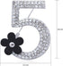Brooch Pin Number Five Pin Brooch Corsage Scarf pin Rhinestones Breastpin for Wedding/Banquet/Bouquet...