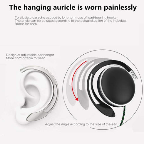 Clip Type Earphones?Portable Stereophone Headphones,with Microphone and Call Controller Stereo Earphones,Suitable for Compatible with 3.5mm iPhone...