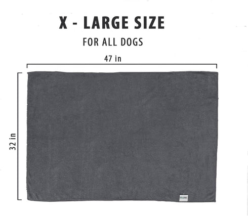 oyapet® Dog Towel Super Absorbent Large Microfiber Towel Dog Bath Towels for Drying Dogs Large (Dog Towels Pet Bath and Grooming- Grey - Large - 3...