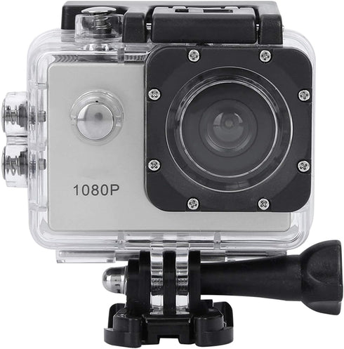 VBESTLIFE Mini Ultra HD Action Camera 1080P 12MP Sports Camera with Wide Angle Lens Full HD 2.0 Inch TFT LCD Screen Support 30m/98ft Underwater Wa...