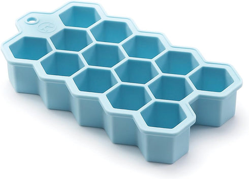 Outset Silicone Hexagon Ice Cube Tray, Large Cubes...