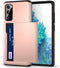 Jiunai for Samsung Galaxy S20 FE Case Card Holder Wallet for 2 Cards CC IDs Holder Sliding Back Pocket Protective Dual Layer Rubber Cover Phone Ca...
