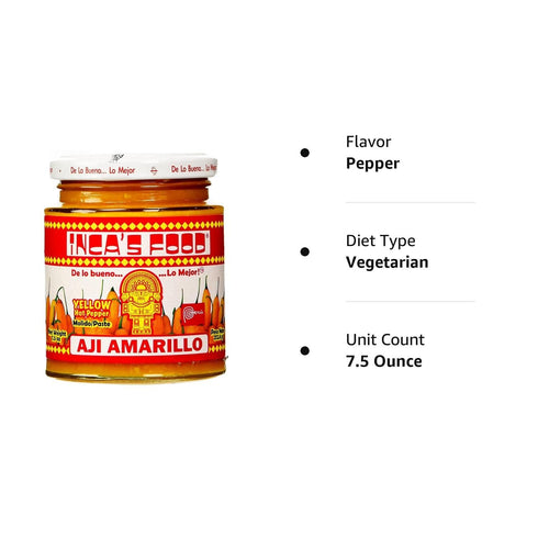Inca's Food Aji Amarillo Yellow Hot Pepper Paste - 7.5 oz...