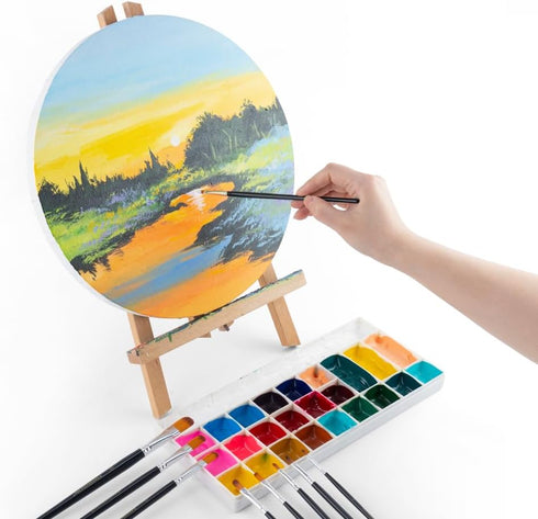Transon Synthetic Filbert Paint Brush Set 10pcs for Acrylic Watercolor Gouache Art Painting and Body Craft Painting...