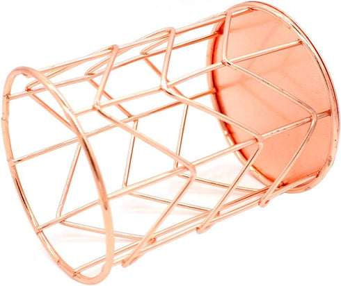 Pencil Holder, Metal Pen Pencil Holder, Rose Gold Pencil Holder, Desk Stationery Organizer for Home, School, Office Desk Supplies, Makeup Brush Or...