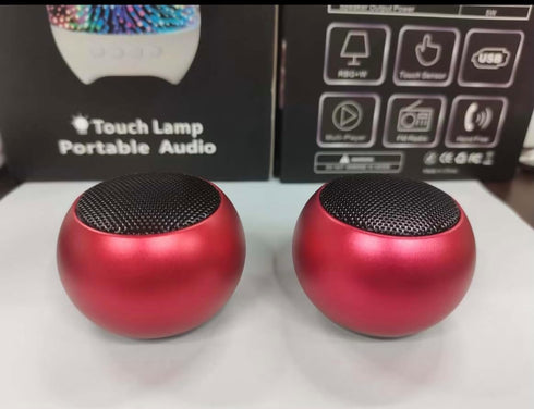 Mini Portable Bluetooth Speaker Wireless Speaker with Stereo Bass Sound, Christmas,Stocking,Travel Speaker,Wireless Pairing, Stocking Item (Red)...