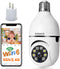 5G Light Bulb Security Camera Wifi Dual Band ,360 degree 1080P Security Camera, Wireless Indoor Camera Full Color,Smart Dome Camera with Auto Trac...