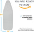 Ironing Board Cover and Pad Standard Size Silicone Coated 4 Layers 15x54 inch Extra Heavy Duty Thick Padding, Heat Reflective, Non Stick Scorch an...