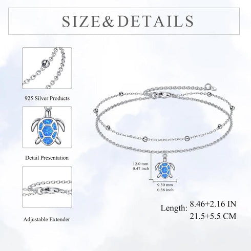 925 Sterling Silver Cross Heart Celtic Knot Anklet Dauble Chain Jewelry Brithday Gifts for Women...