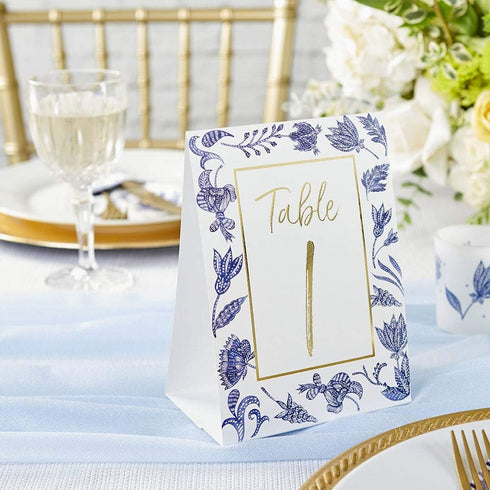 Kate Aspen Blue Willow (1-25) Wedding Table Numbers, One Size (28537NA), Wedding Decorations, Seat Assignments, Table Decor...