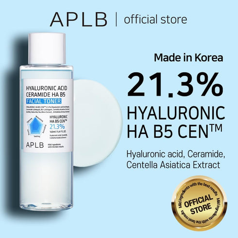 APLB Hyaluronic Acid Ceramide HA B5 Facial Toner | HYALURONIC HA B5 CEN™ 21.3% 5.41 FL.OZ/Korean Skincare, Replenishing moisture, Revitalize for g...