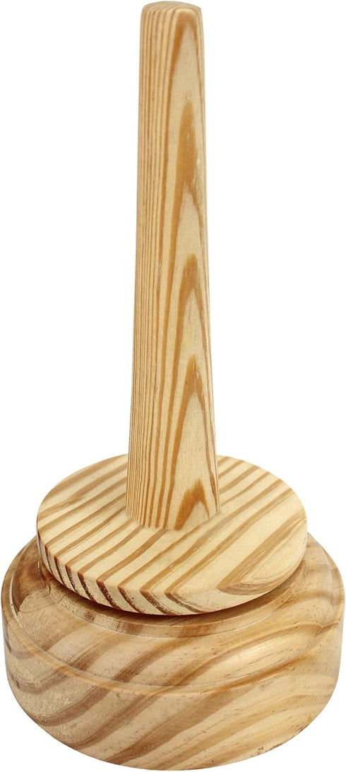 Iblay wood arts Wood Yarn Holder with Twirling Mechanism Classic Hand-Operated Winding and Dispensing Accessories, Presents for Craft Lovers7 Inch...
