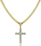 TOPGRILLZ Cross Necklace for Men Gold Necklace for Women Gold Heart Cross Jewelry 14K Silver Plated Solid Iced Cubic Zirconia Stainless Steel Pend...