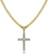 TOPGRILLZ Cross Necklace for Men Gold Necklace for Women Gold Heart Cross Jewelry 14K Silver Plated Solid Iced Cubic Zirconia Stainless Steel Pend...
