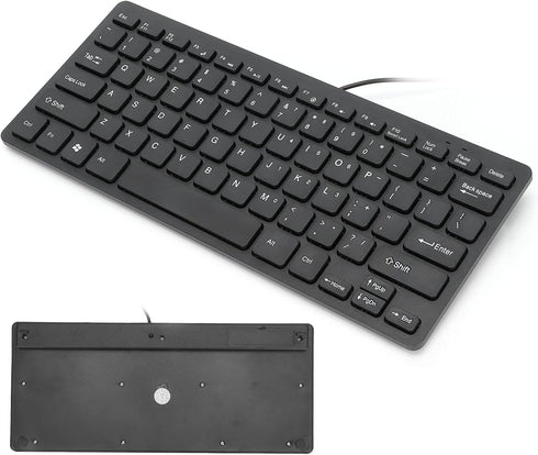 USB Wired Keyboard,78 Keys Mini Desktop Keyboard,Portable Ultra Thin Computer Keyboard,Low Noise Waterproof Mechanical Keyboard,Comfortable to Tou...