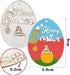 HERZWILD 30Pcs Easter Unfinished Wood Slices Eggs Easter Wooden Eggs Hanging Pendants Decorations Easter Crafts Kits Easter Egg Shape Cutouts Pend...