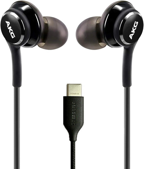 in-Ear AKG Wired Earbuds with Microphone – USB-C Earbuds with Braided Cable – AKG Headphones with Mic Compatible with Samsung Galaxy S24 Ultra, S2...