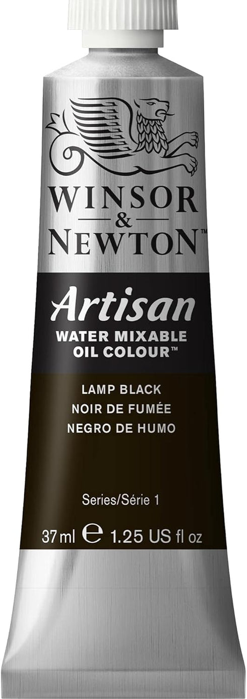 Winsor & Newton Artisan Water Mixable Oil Colour, 1.25-oz (37ml), Lamp Black...