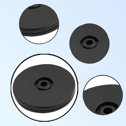 4 Pcs Black 3 inch Acrylic Lazy Susan Rotating Turntable Organizer Bearings - Round Swivel Plate for Spice Rack, Table, Cake, Kitchen Pantry...