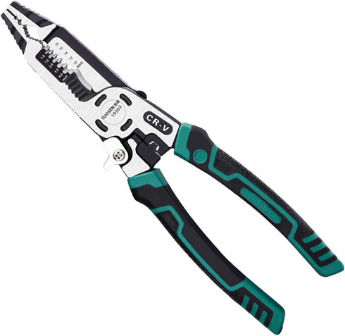 10-in-1 Wire Stripper Pliers, Cable cutters, C-RV Multifunctional Wire Cutter Stripping Tool for Electric Cable Stripping Cutting and Crimping...