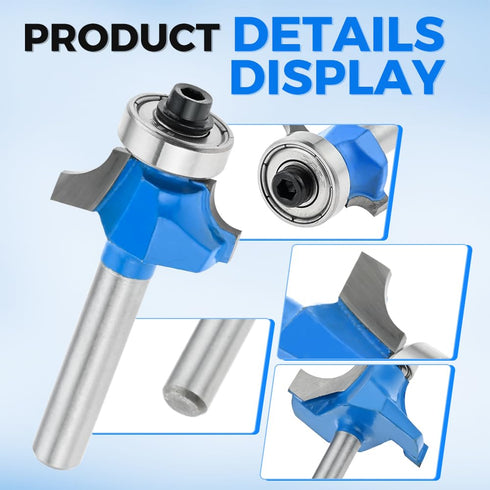 Yetaha 7Pcs 1/4 Inch Shank Roundover Edging Router Bit Set, Carbide Corner Rounding Edge Forming Router Bit, Woodworking Milling Tools, 1/8", 5/32...