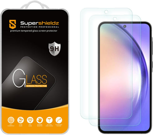 Supershieldz (2 Pack) Designed for Samsung Galaxy A55 5G Tempered Glass Screen Protector, Anti Scratch, Bubble Free...