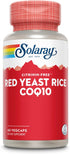 SOLARAY Red Yeast Rice Plus CoQ-10 & No-Flush Niacin Vitamin B-3, Healthy Heart & Cardiovascular Support, Non-Irradiated & Citrinin Free, 60 Day M...