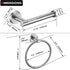 Brushed Nickel Toilet Paper Holder and Hand Towel Ring Set 2 Pieces Bathroom Hardware Accessories Set SUS 304 Stainless Steel Heavy Duty Wall Moun...