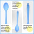 Silicone Mixing Spoon Nonstick Kitchen Spoon for Cooking Heat Resistant (Blue)...