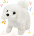 Hopearl Walking Dog Bichon Interactive Electronic Pet Plush Toy Puppy Woof and Moving Animated Nodding Head Gifts for Toddlers Birthday, White, 7'...