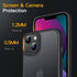 JETech Matte Case for iPhone 13 6.1-Inch, Shockproof Military Grade Drop Protection, Frosted Translucent Back Phone Cover, Anti-Fingerprint (Black...