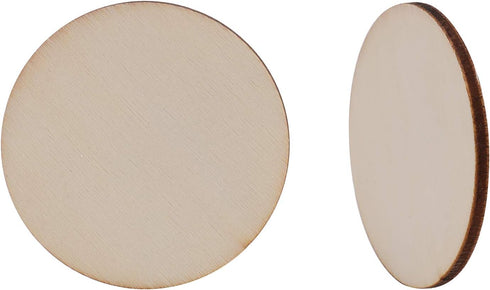 Foraineam 200 Pieces Wood Craft Circle Cutouts 2 Inch Round Natural Wooden Disc Circles Unfinished Slices for Craft Supplies, Decoration, Painting...