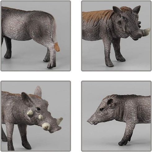 Fantarea Wild Life Jungle Animal World Figures Boar Pig Model Set Toys Desktop Decor Ornament Birthday Party Favors Classrooms Rewards for Childre...