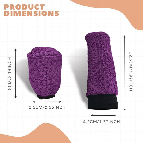Car Gear Shift Cover Set, Gear Shift Knob Cover & Hand Brake Cover, Car Interior Protector Accessories Anti-Slip Handbrake Gear Shift Protector Fi...
