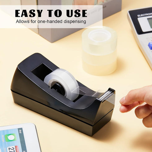 3 Pack Desktop Tape Dispenser Tape Roll Dispenser Non Skid Base Tape Dispensers Desk Tape Dispenser for Office Home School (Tape Not Included)...
