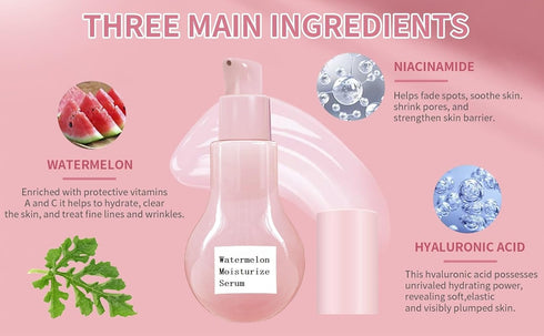Essence Glow Serum Primer Watermelon?Niacinamide Hyaluronic Acid Moisturize Serum.(1 Pcs)...
