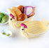 SEWACC Woven Storage Baskets 3 Pcs Rattan Woven Fruit Basket Straw Turkey Shape Bread Basket Wicker Decorative Bowl Food Basket Sundries Container...