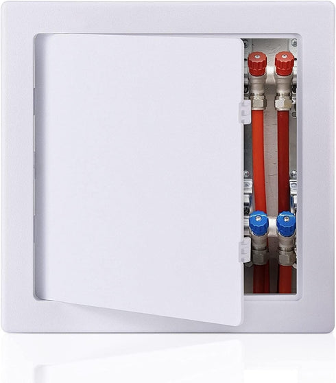 Suteck Plastic Access Panel for Drywall Ceiling 10 x 10 Inch Reinforced Plumbing Wall Access Doors Removable Hinged White...